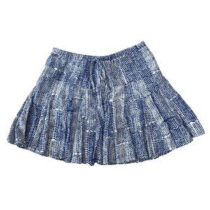 ⭐ 3/$15 Lucky Brand XS Blue & White Floral 100% Cotton Pleated Mini Skirt